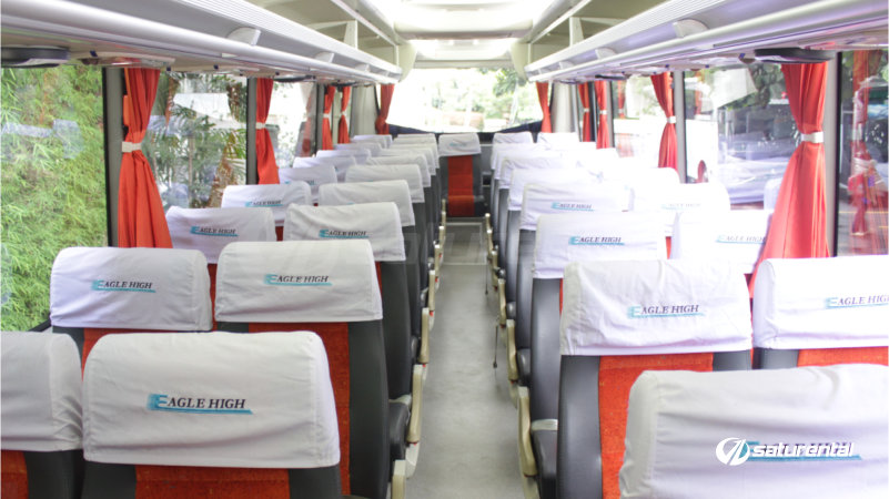 saturental – foto bus pariwisata eagle high big bus interior bangku 47 seats b
