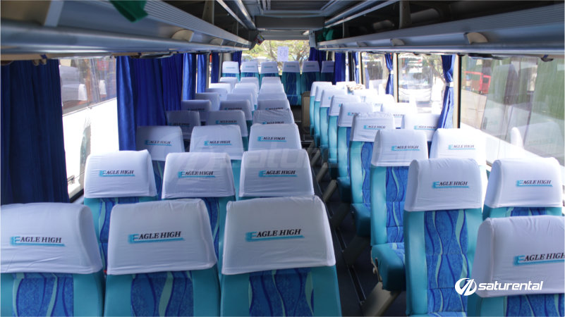 saturental – foto bus pariwisata eagle high big bus interior bangku 59 seats a
