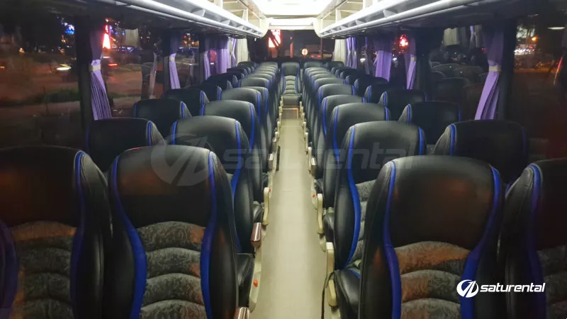 x saturental – foto bus pariwisata panorama interior dalam big 47 seats