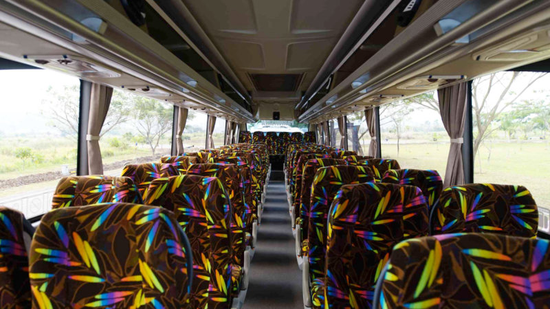 saturental – foto big bus pariwisata marjaya trans interior dalam 50s 54 seats a