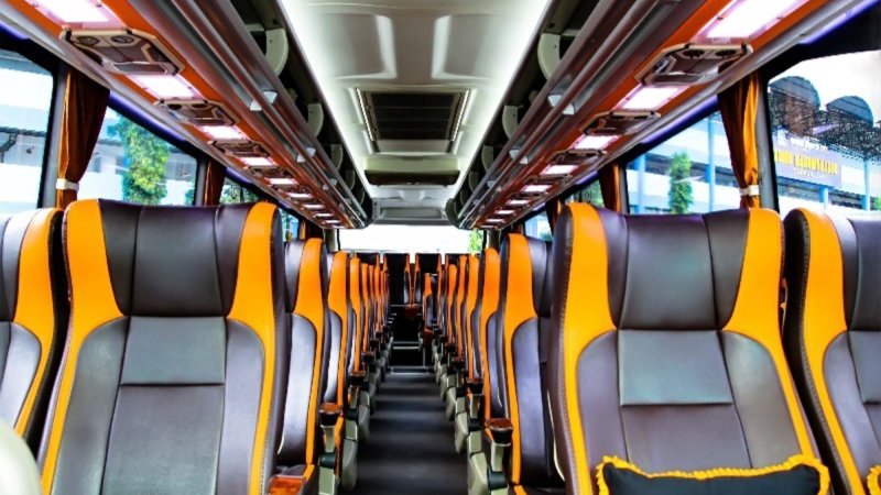 saturental – foto big bus pariwisata br queen trans interior dalam 40s 50 seats a