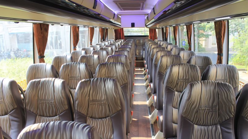saturental – foto big bus pariwisata melody transport shd hdd terbaru interior dalam 45T 48s 59 seats a