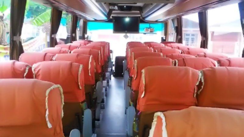 saturental – foto big bus pariwisata real dream interior dalam 59 seats a
