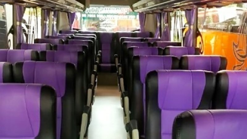 saturental – foto medium bus pariwisata br queen trans interior dalam 35 seats a