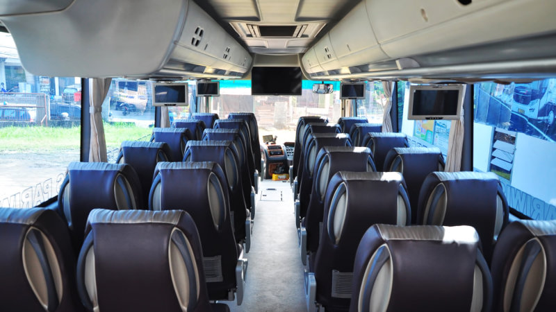 saturental – foto medium bus pariwisata dian trans interior dalam 31 seats a