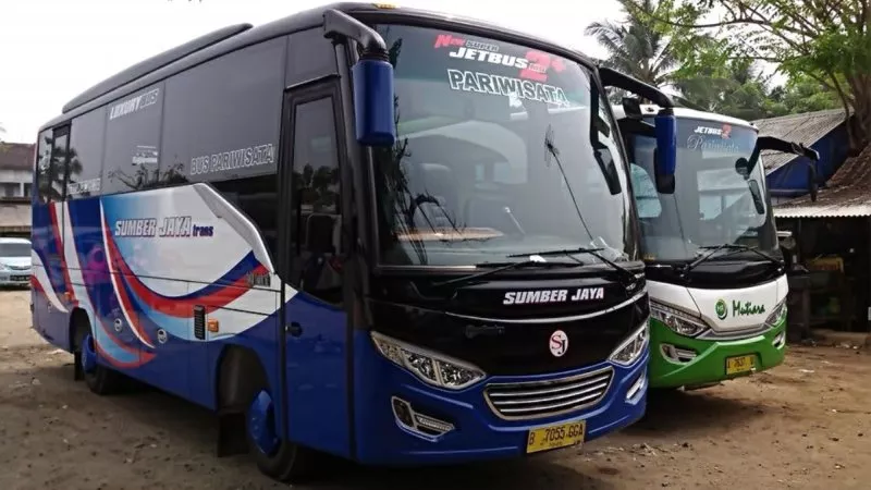 saturental – foto medium bus pariwisata sumber jaya trans 31 seats a