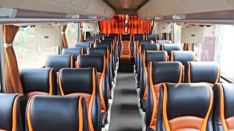 saturental – foto medium bus pariwisata sumber jaya trans interior dalam 31 seats a