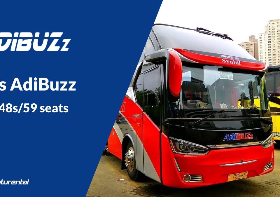 saturental foto bus pariwisata adibuzz