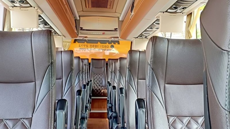 saturental – foto medium bus pariwisata trijaya trans interior dalam 29s 31s 35 seats a