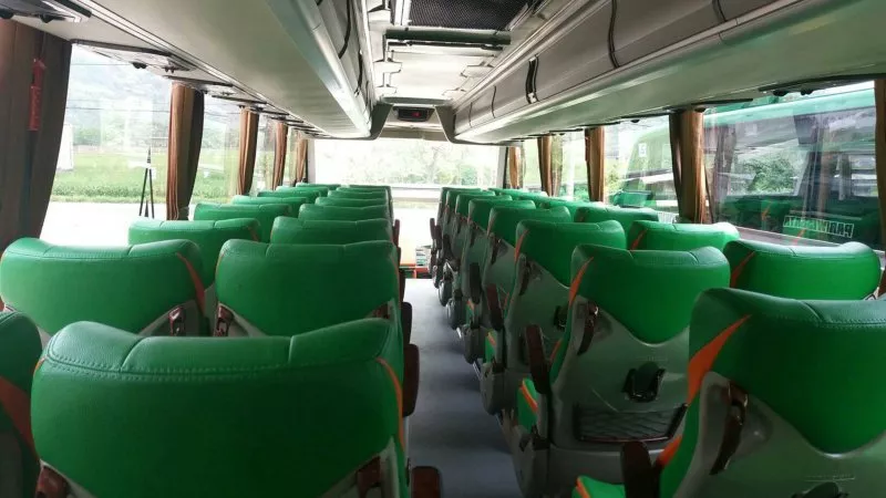 saturental – foto big bus pariwisata Arjuna Samba shd hdd terbaru interior dalam 47s 59 seats ac