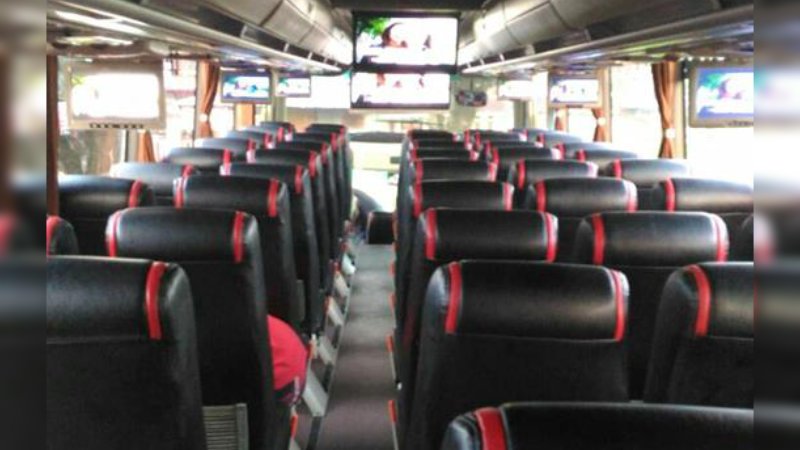 saturental – foto big bus pariwisata gelar pratama trans shd hdd terbaru interior dalam 59 seats a