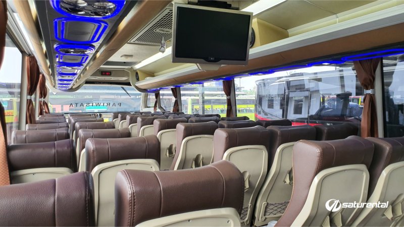 saturental – foto big bus pariwisata arimbi shd hdd interior dalam 45T 59 seats c