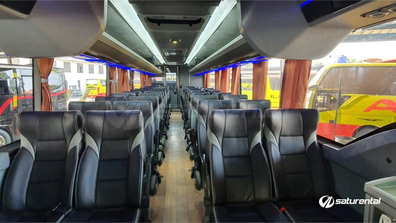 saturental – foto big bus pariwisata arimbi shd hdd interior dalam 45T 59 seats d