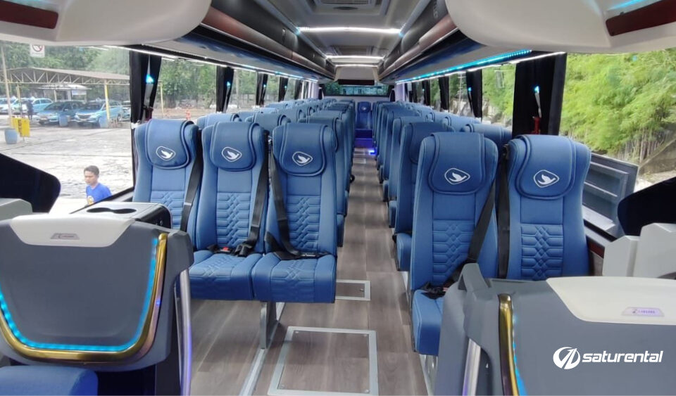 saturental foto interior bus pariwisata big bird shd hdd terbaru 37 44 54 seats b